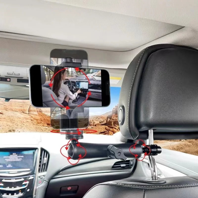 Car Phone Holder for Video Recording Articulated Cellphone Support for Mobile Filming Pov Telephone Iphone Car Seat Mount Stand